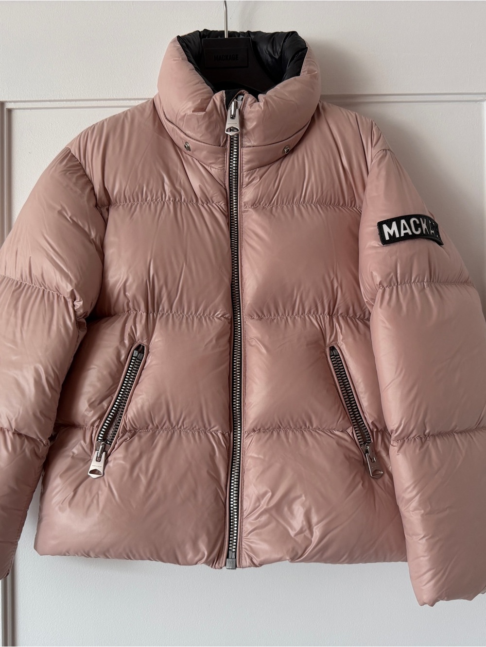 Mackage Women's Puffer Jacket in Blush Pink